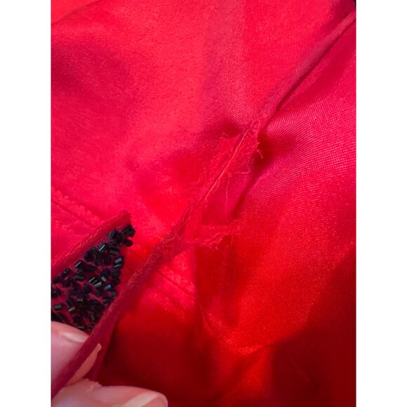 Vintage Silk Beaded Tiffany Design Evening Gown Dress *READ - Picture 11 of 15